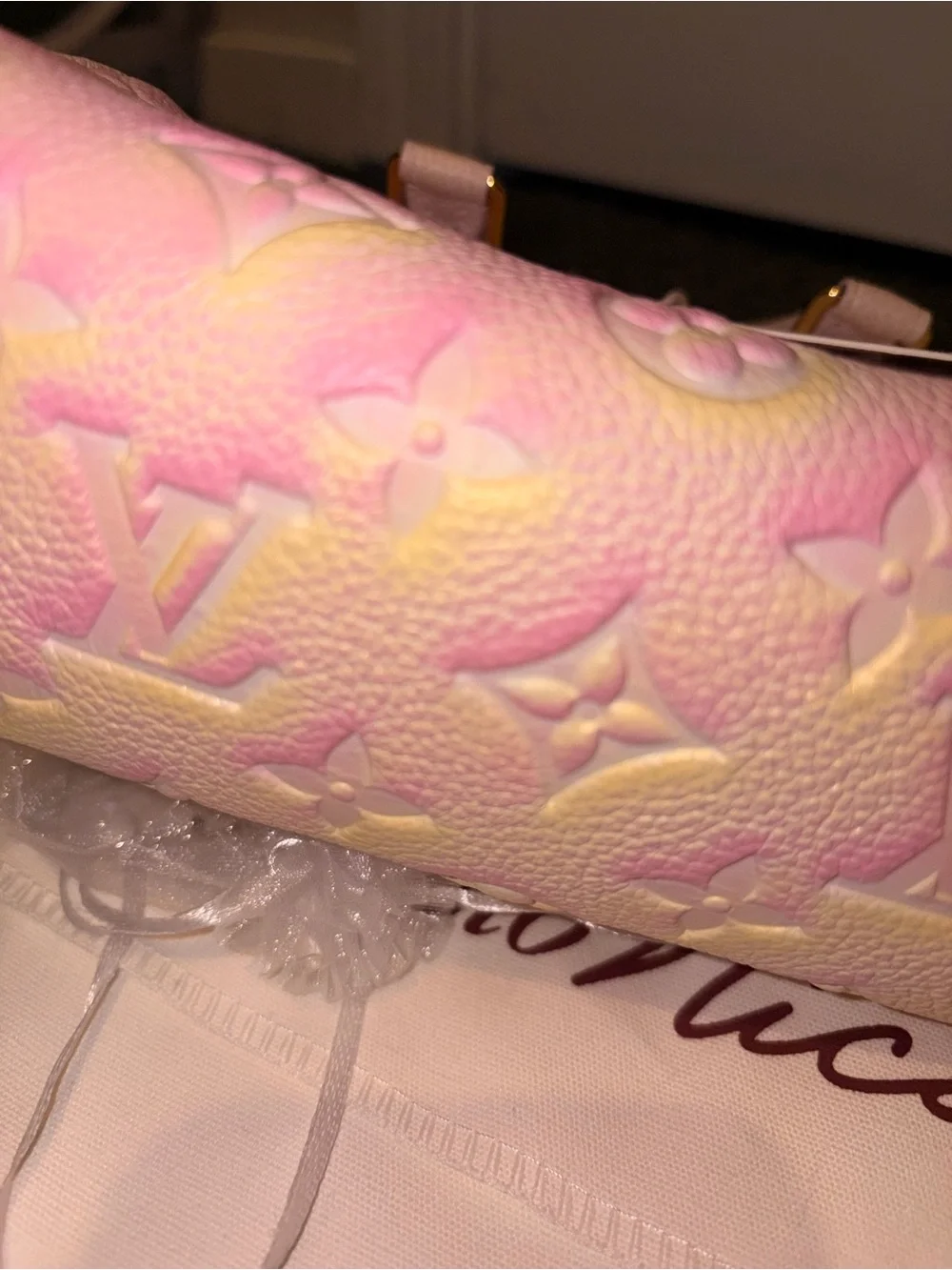 EUC Louis Vuitton Nano Speedy, 2022, Stardust Empreinte